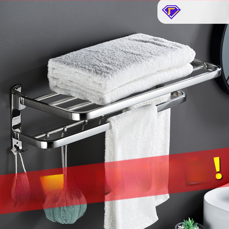 Stojan na uteráky z nerezovej ocele 304, na stenu, model YFN-001, nosnosť 20–25 kg, jedno poschodie, povrch: práškové lakovanie a leštenie