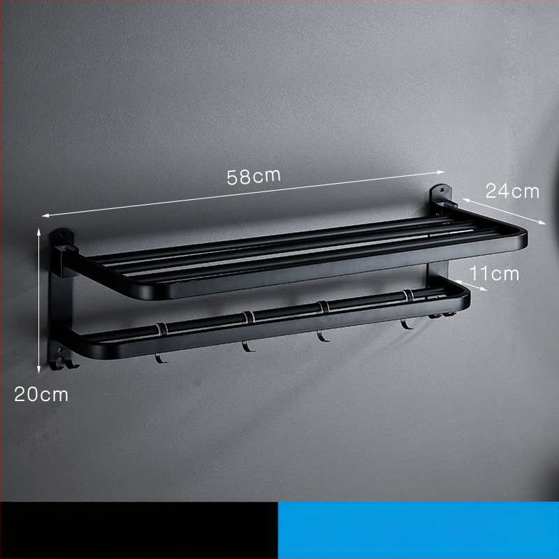 Stojan na uteráky z nerezovej ocele 304, na stenu, model YFN-001, nosnosť 20–25 kg, jedno poschodie, povrch: práškové lakovanie a leštenie