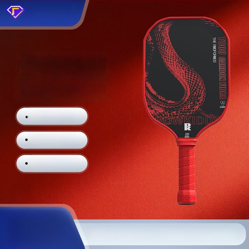 Pickleball raketės komplektas su stiklo pluošto rėmu, svoris 95–100 g, rankenos storis G5, tinkamas pradedantiesiems ir vidutiniams žaidėjams