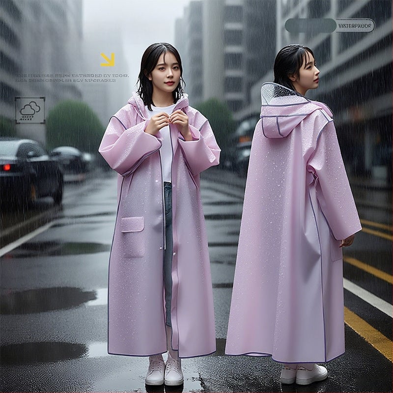 Unisex pláštenka na dážď pre dospelých na bicykel a elektrické vozidlo – PVC látka, PU vodotesný povlak, opakovane použiteľná, tenký štýl