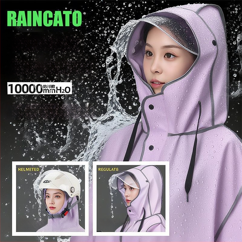 Unisex pláštenka na dážď pre dospelých na bicykel a elektrické vozidlo – PVC látka, PU vodotesný povlak, opakovane použiteľná, tenký štýl