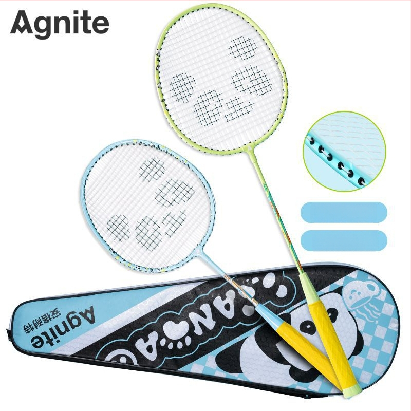 Bedmintonová raketa s teleskopickou reguláciou a deleným dizajnom, rám z železného zliatiny, dĺžka 665 mm, vlákna s vysokou elasticitou