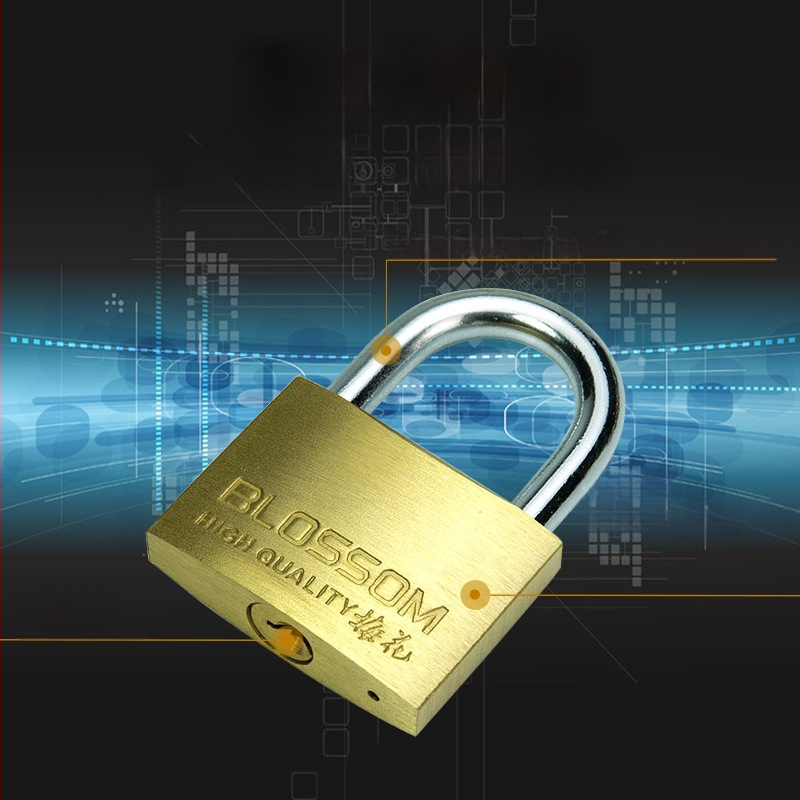 Domáci mosadzový visací zámok BC07 – Plum Lock – pre skrinky, zásuvky a batožinu, moderný jednoduchý štýl