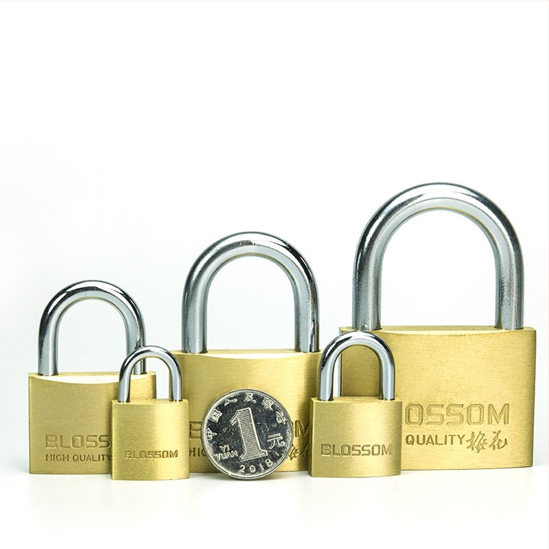 Domáci mosadzový visací zámok BC07 – Plum Lock – pre skrinky, zásuvky a batožinu, moderný jednoduchý štýl