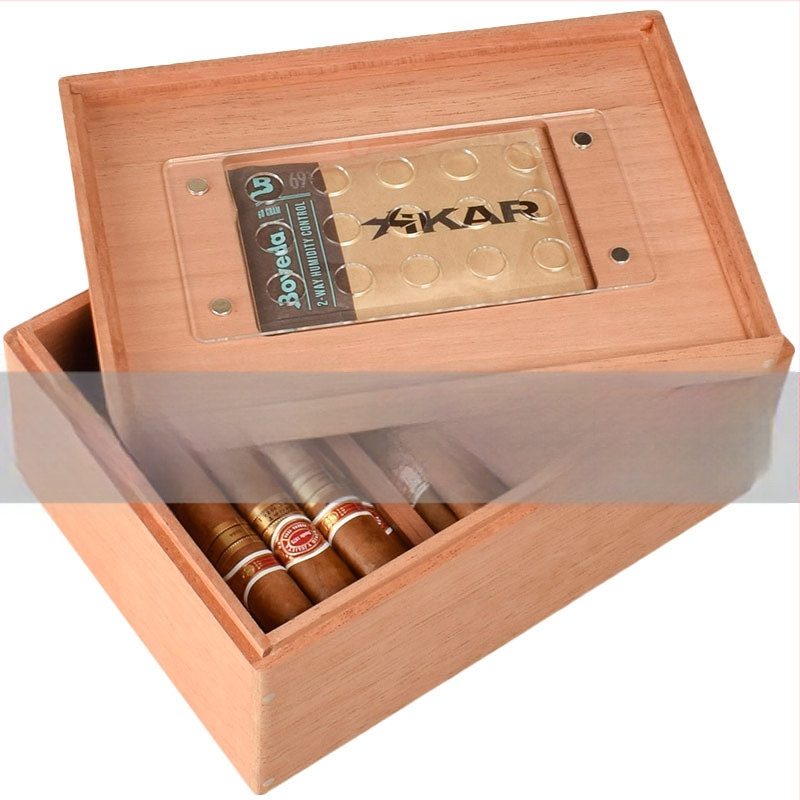Humidor na cigary zo španielskeho cérového dreva, značky GRUS, jednoduchý štýl, možnosť prispôsobenia