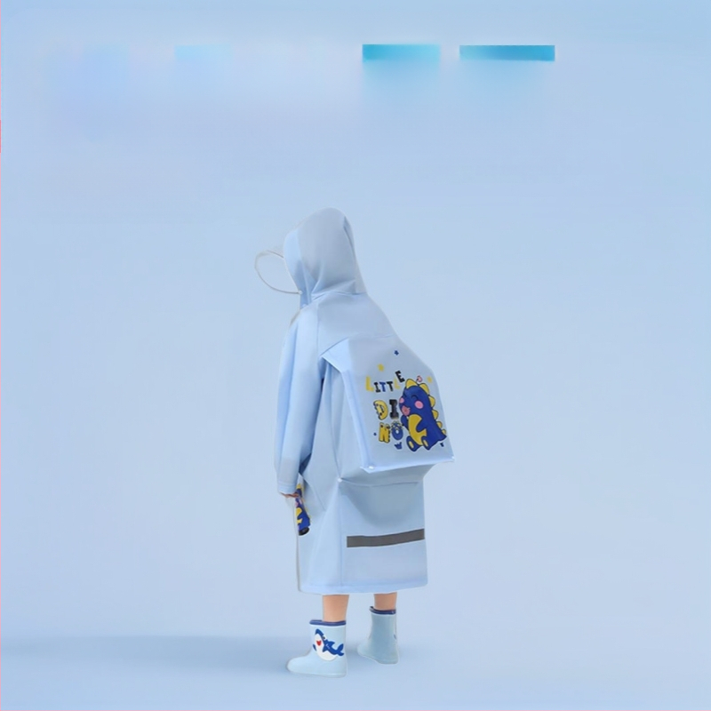 Detský dažďový pončó z EVA materiálu, cartoon štýl, viacúčelové dažďové pončo pre deti, konvenčná hrúbka, bez impregnácie
