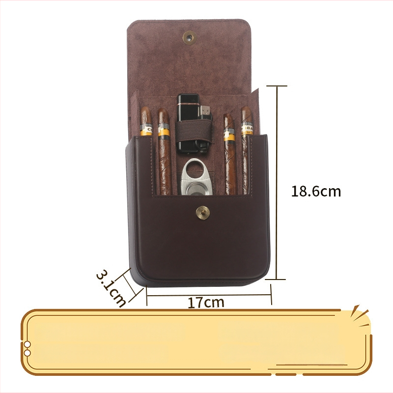 Box na cigare s humidorom – koža, škandinávsko-európsky štýl, ľahký luxus, ručne vyrobené, prispôsobiteľné, model SMZ-103