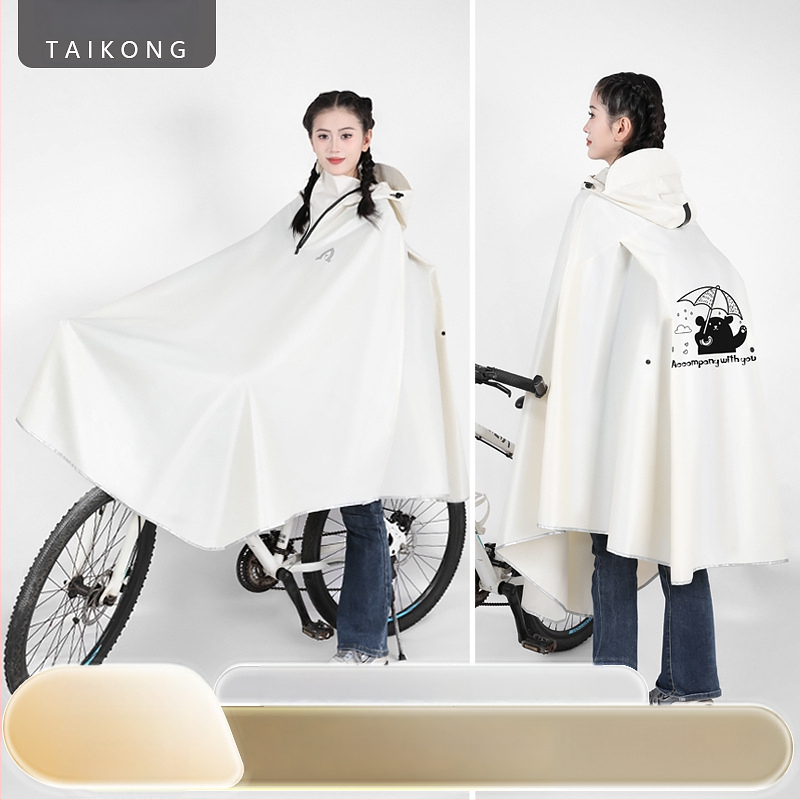 Dážďový pončó na bicykel pre jednu osobu, Oxford látka, PU vodeodolná vrstva, hrubý a potlačený štýl