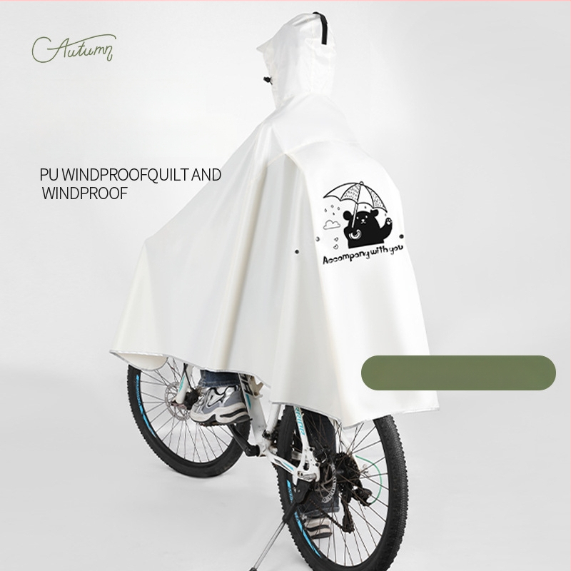 Dážďový pončó na bicykel pre jednu osobu, Oxford látka, PU vodeodolná vrstva, hrubý a potlačený štýl