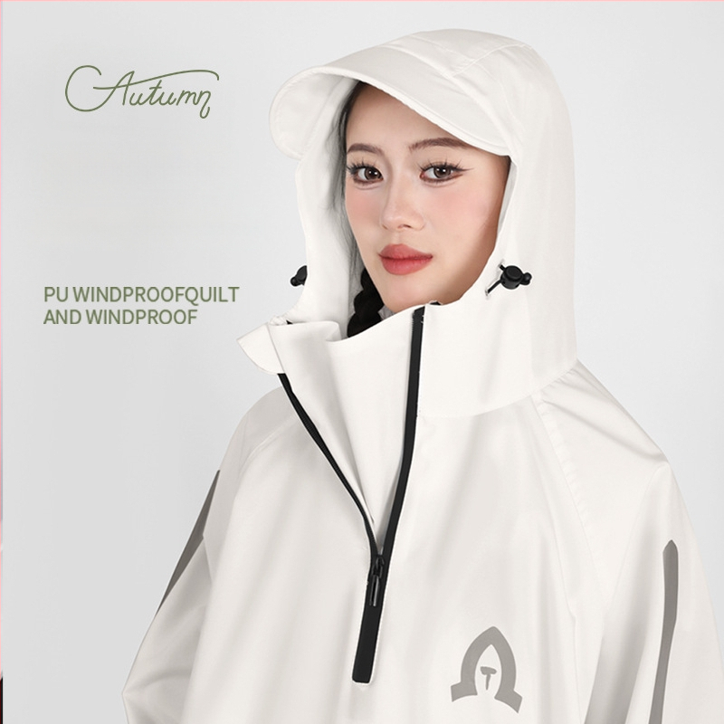 Dážďový pončó na bicykel pre jednu osobu, Oxford látka, PU vodeodolná vrstva, hrubý a potlačený štýl