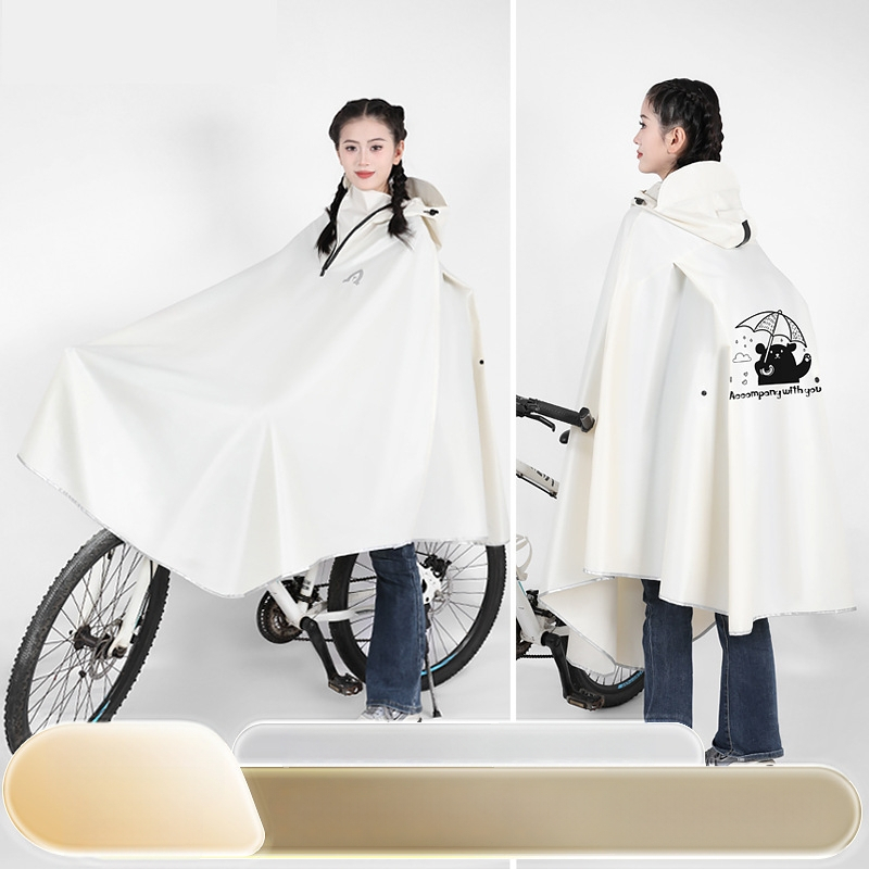 Dážďový pončó na bicykel pre jednu osobu, Oxford látka, PU vodeodolná vrstva, hrubý a potlačený štýl