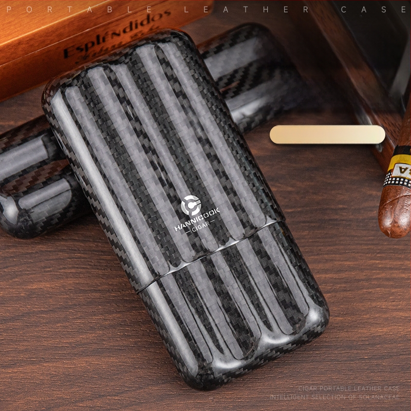 HANNICOOK oglekļa šķiedras cigāru mitrināšanas caurule – viegla, retro ceļojumu stila, pielāgojama