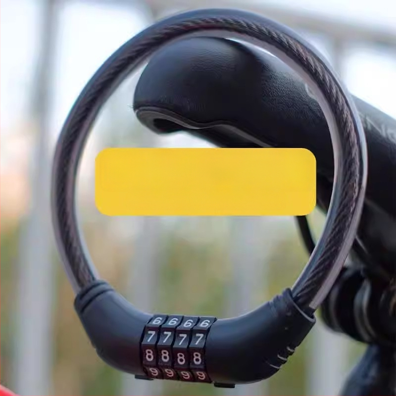 Reťazová zámka na horské kolo, 4-ciferný kód, proti krádeži, prenosná