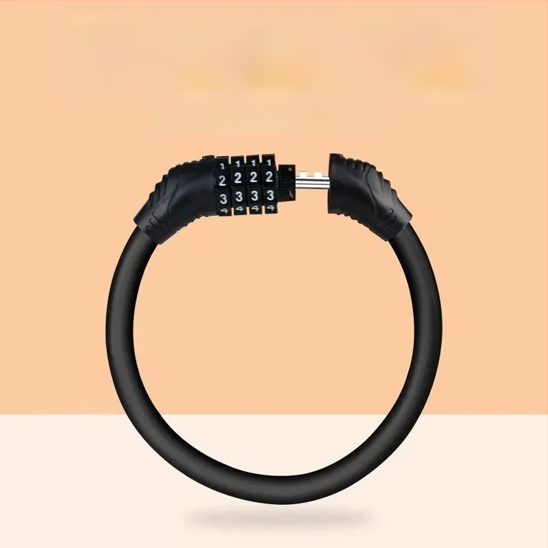 Reťazová zámka na horské kolo, 4-ciferný kód, proti krádeži, prenosná