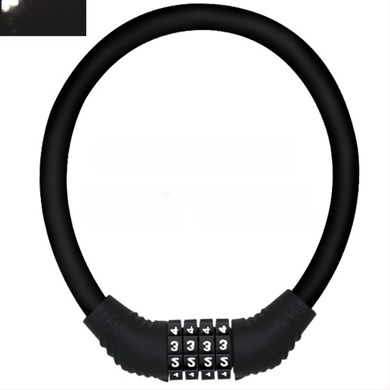 Reťazová zámka na horské kolo, 4-ciferný kód, proti krádeži, prenosná