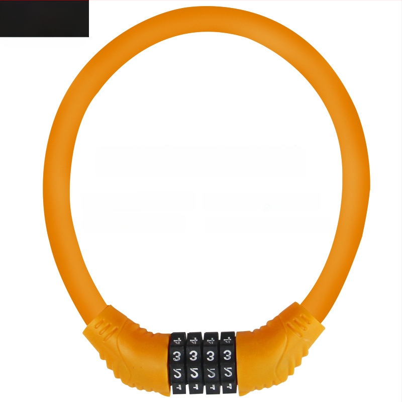 Reťazová zámka na horské kolo, 4-ciferný kód, proti krádeži, prenosná