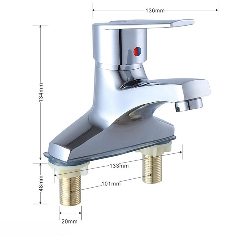 Umývadlový mixér pre teplú a studenú vodu, meď zliatina, keramický jadrový ventil, montáž na sedadlo