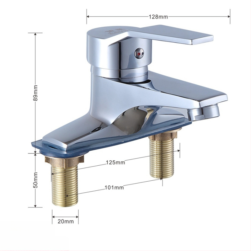 Umývadlový mixér pre teplú a studenú vodu, meď zliatina, keramický jadrový ventil, montáž na sedadlo