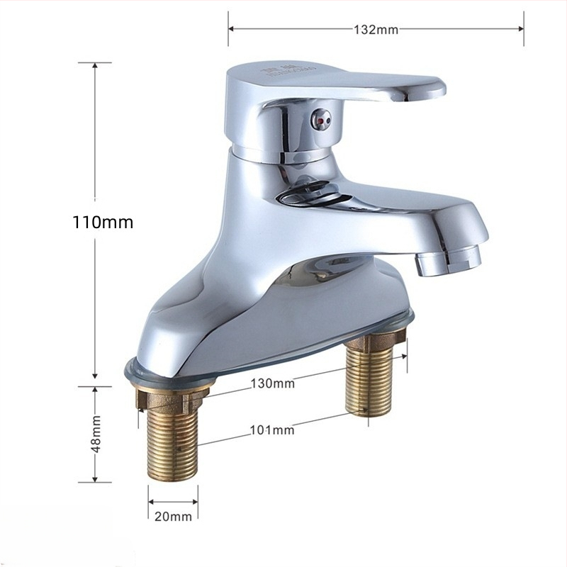 Umývadlový mixér pre teplú a studenú vodu, meď zliatina, keramický jadrový ventil, montáž na sedadlo
