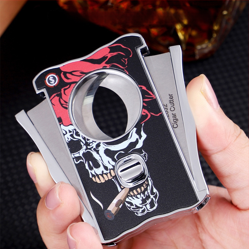 Cigarešu šķēres no nerūsējošā tērauda ar pūķa rakstu CLE-23HV, CIGARLOONG