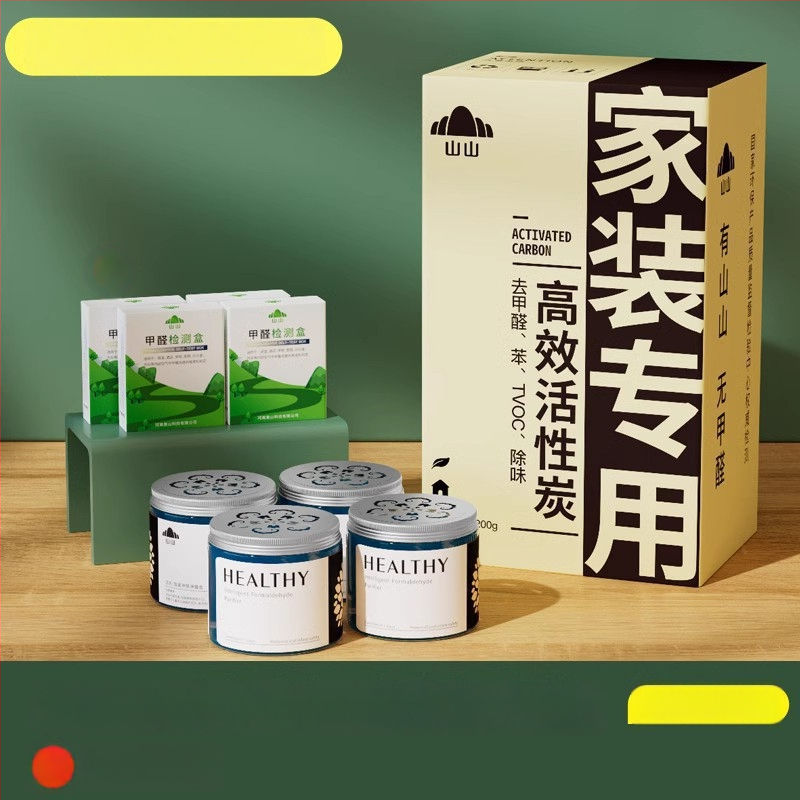 Balíček bambusového aktivovaného uhlia – odstraňovanie zápachov, formaldehydu, čistenie vzduchu; vhodný do chladničky; hrubá hmotnosť 7 kg