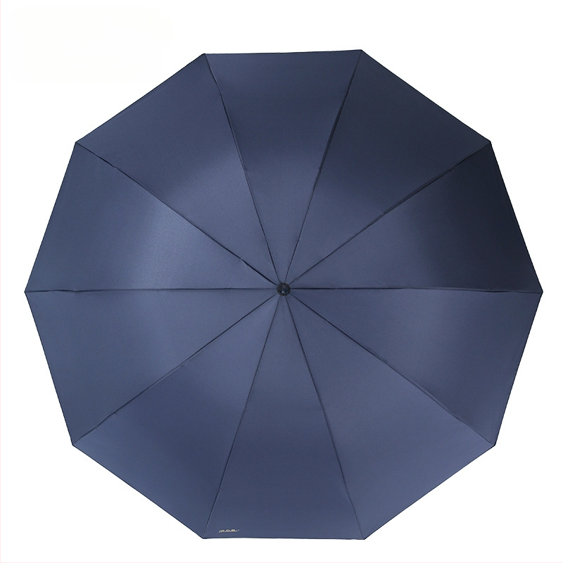 Heaven trojsegmentový reklamný dážďnik s tlačeným logom, 210T látka, oceľové výstuhy (10), plastová rúčka, ručné otváranie