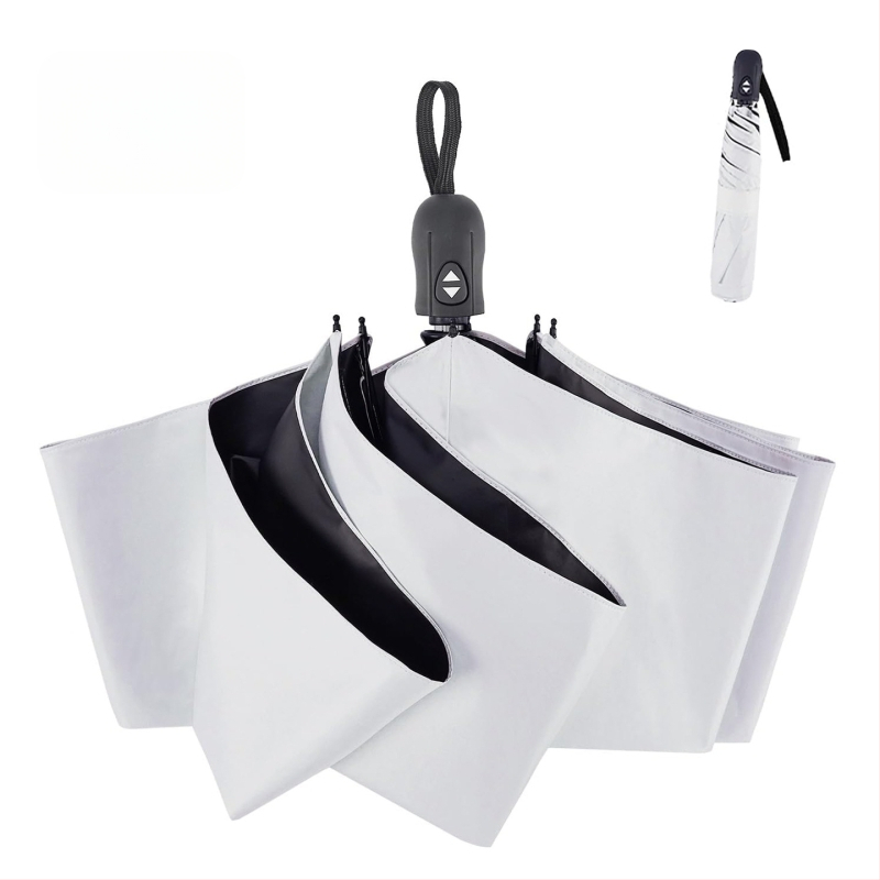 Ultraľahký troj-segmentový dážďník s automatickým zatváraním, UV ochrana UPF50+, rám zliatiny a hliníková tyč, na slnko a dážď