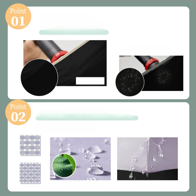 Ultraľahký troj-segmentový dážďník s automatickým zatváraním, UV ochrana UPF50+, rám zliatiny a hliníková tyč, na slnko a dážď