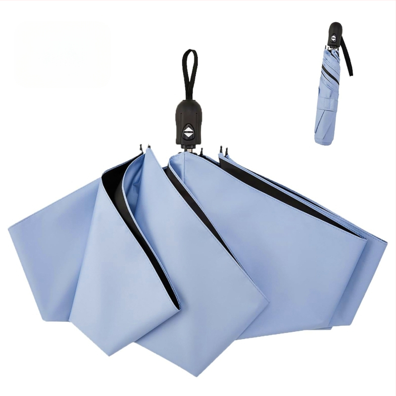 Ultraľahký troj-segmentový dážďník s automatickým zatváraním, UV ochrana UPF50+, rám zliatiny a hliníková tyč, na slnko a dážď