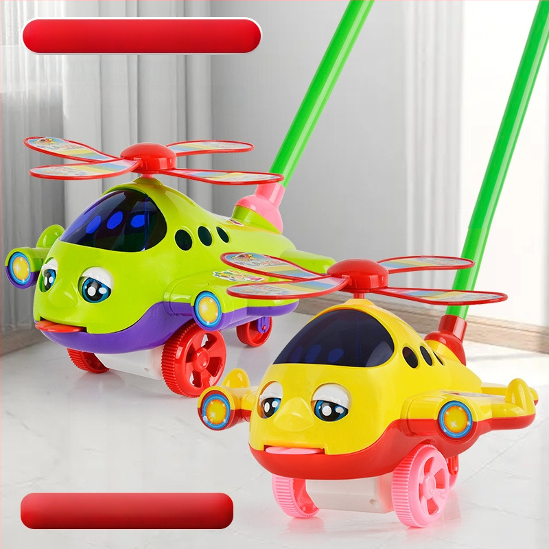 CL Hračkárska na tlačenie pre deti 0–3 rokov, kreslená kačka so zvukom – z plastu, rozvíja plazenie, uchopenie, zmysly a koordináciu ruka-oko