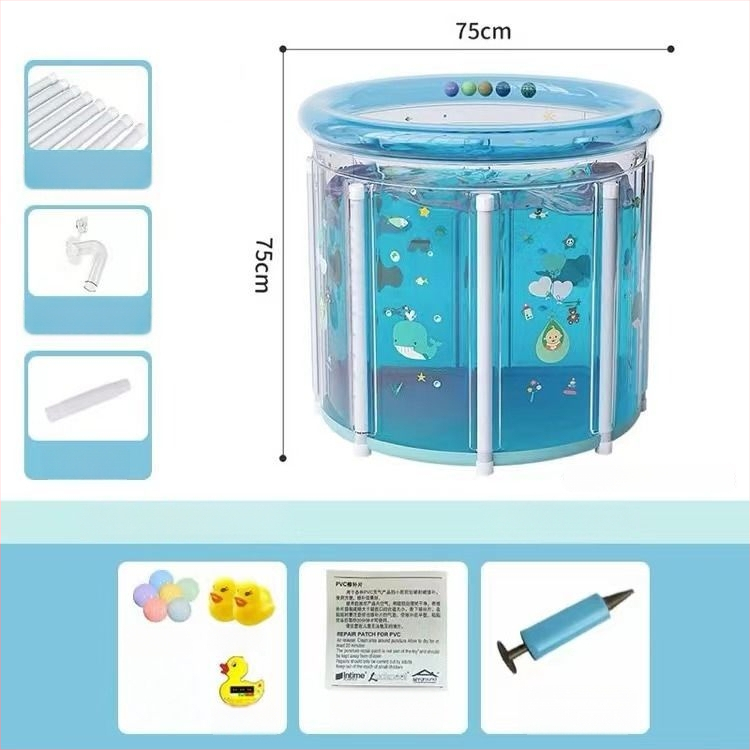 Detská vaňa na kúpanie – skladacia, nafukovacia, nepremokavý materiál, vhodná pre kúpanie detí