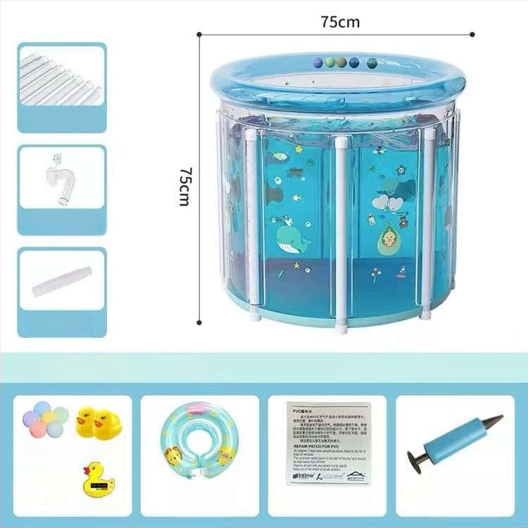 Detská vaňa na kúpanie – skladacia, nafukovacia, nepremokavý materiál, vhodná pre kúpanie detí