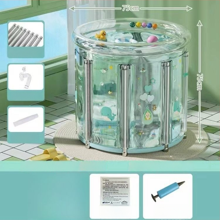 Detská vaňa na kúpanie – skladacia, nafukovacia, nepremokavý materiál, vhodná pre kúpanie detí