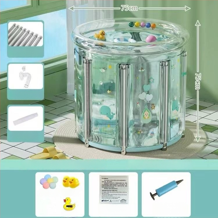 Detská vaňa na kúpanie – skladacia, nafukovacia, nepremokavý materiál, vhodná pre kúpanie detí