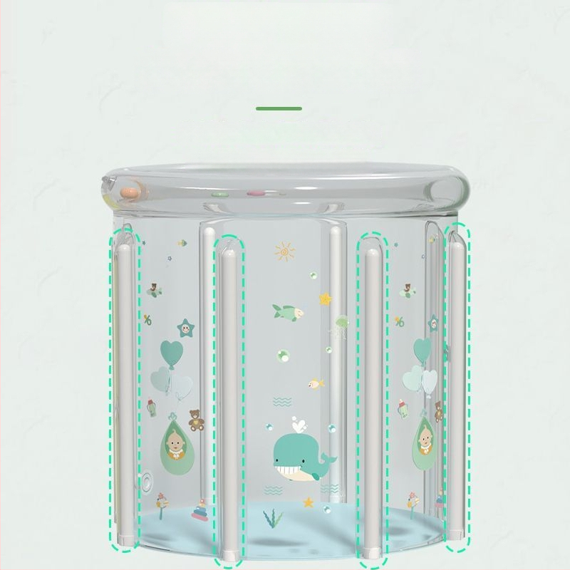 Detská vaňa na kúpanie – skladacia, nafukovacia, nepremokavý materiál, vhodná pre kúpanie detí