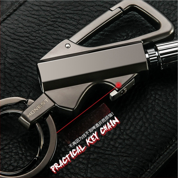 Kovová multifunkčná kerosínová zapaľovač s kľúčenkom a otváračom fľaše, vetruodolný a vodotesný, ľahko prenosný do exteriéru