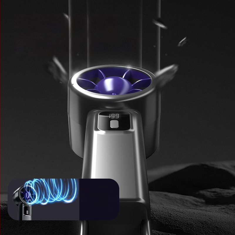 USB skladací stolný ventilátor s batériou 1000–1200mAh, 6+ rýchlosťami, 5V 4,5W, hluk 36–45 dB