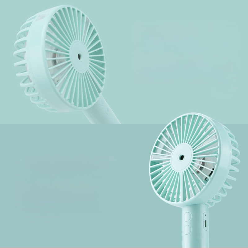 Ručný USB mlhový ventilátor s vodnou hmlou – 3 rýchlosti, bezkartáčový motor, vymeniteľná batéria 1000–1200mAh