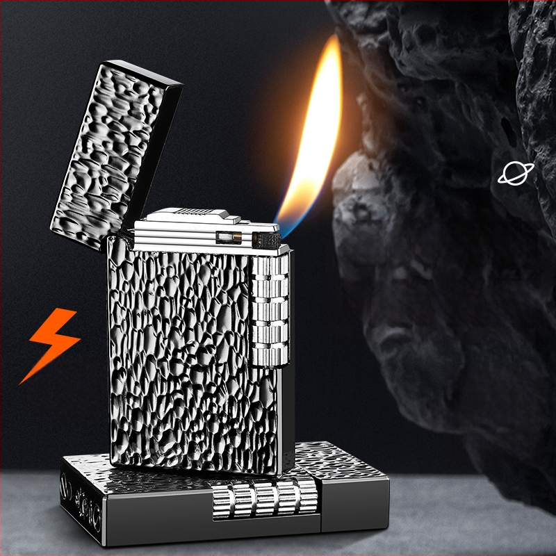 Honglin kovový zapaľovač na bután s možnosťou loga, moderný minimalistický dizajn; darček pre narodeniny