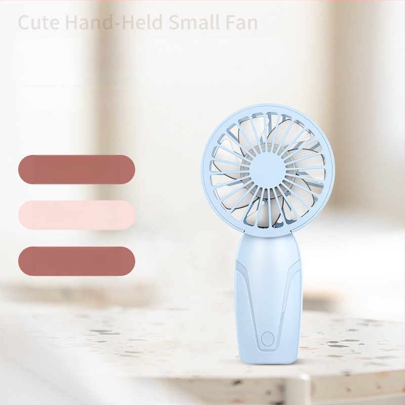 Ručný prenosný ventilátor s logom, dobíjateľný, 3 rýchlosti, 300–500 mAh batéria, 6+ lopatiek