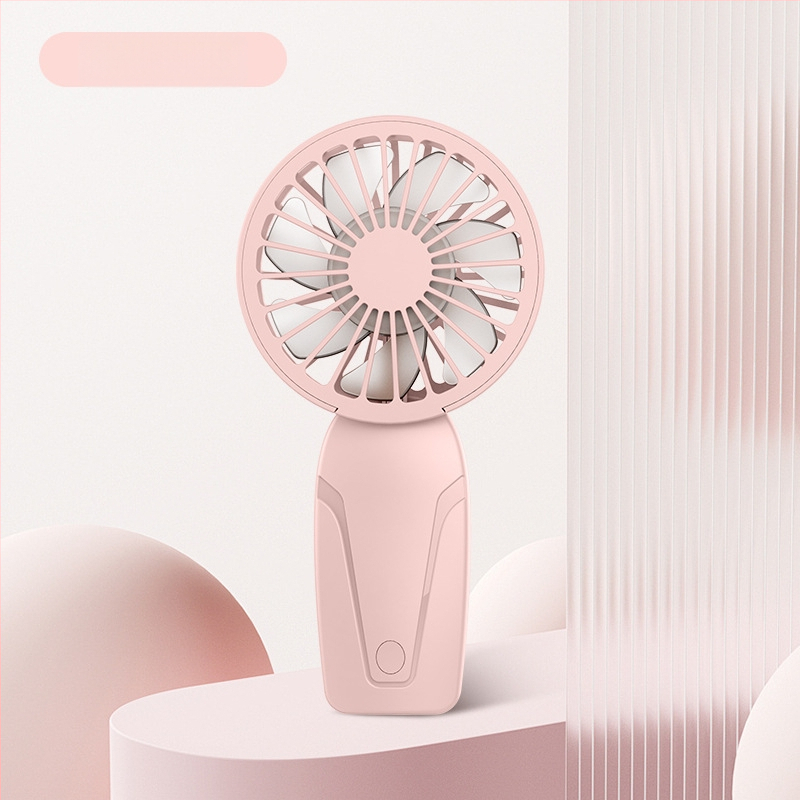 Ručný prenosný ventilátor s logom, dobíjateľný, 3 rýchlosti, 300–500 mAh batéria, 6+ lopatiek