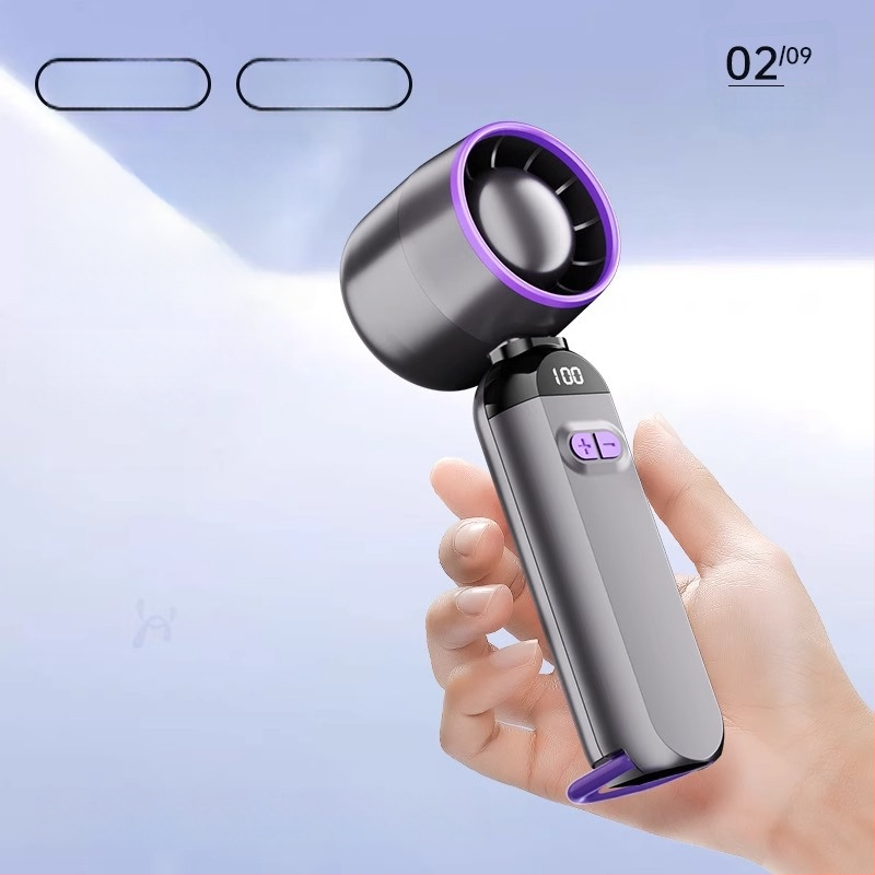 Stolový ventilátor s skladacím prenosným dizajnom, tichý, vstavaná batéria 300-500 mAh, napájanie cez USB, výdrž batérie 1-3 h