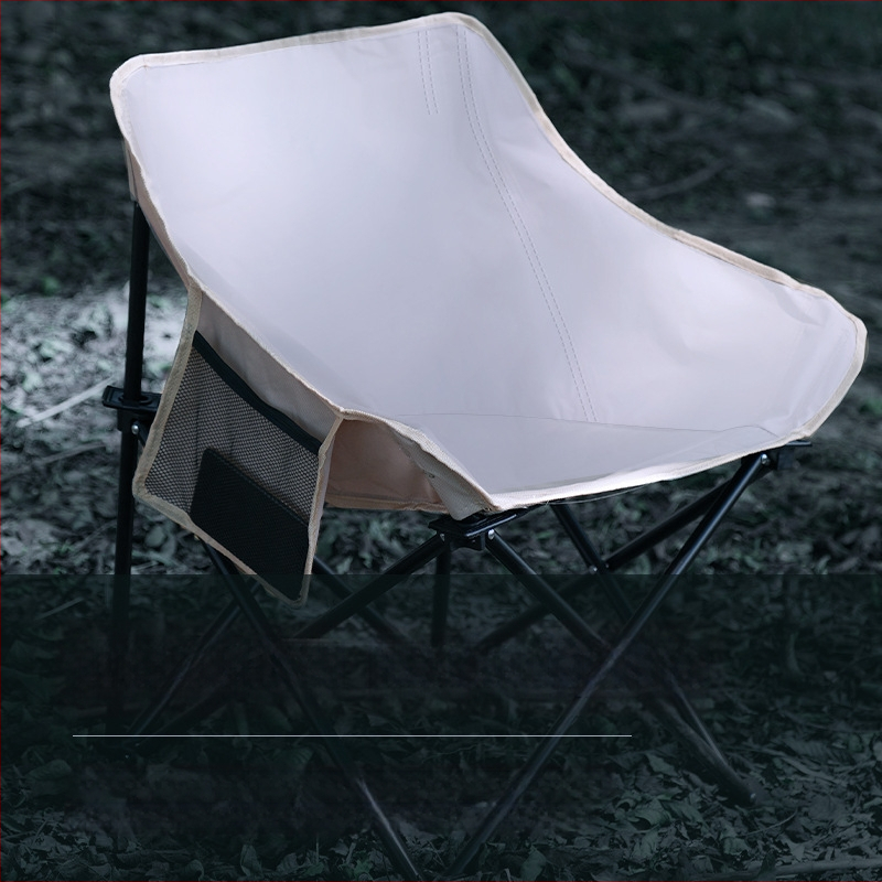 Moon Chair pre kempovanie, skladacie kreslo s kovovým rámom a PE/PVC sedením, Dacheng
