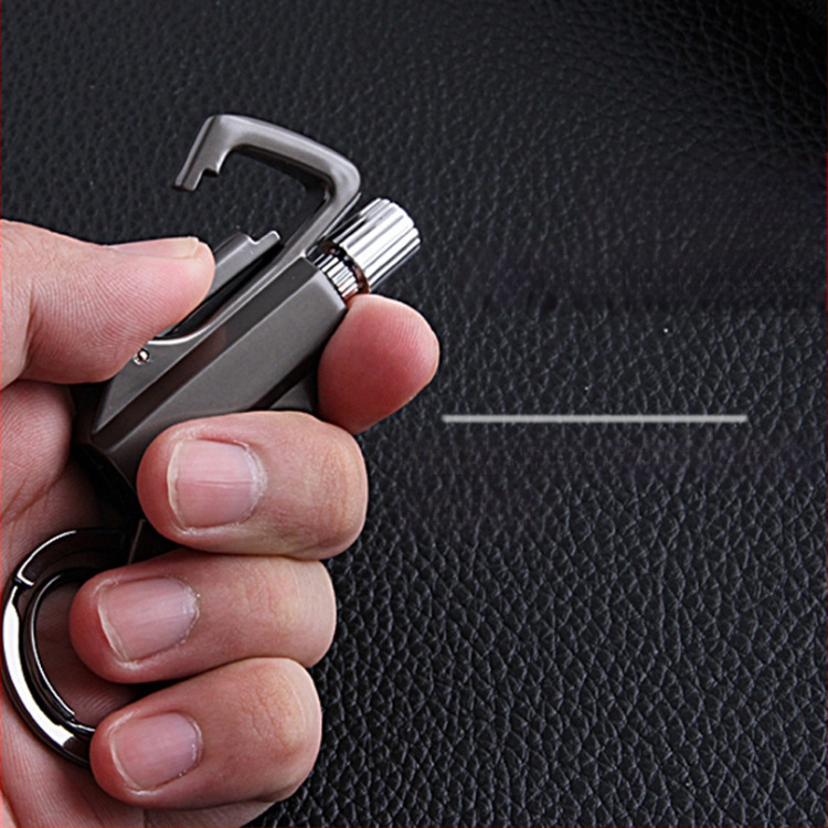 Viacúčelová kerosénová zapaľovač s príveskom a osvetlením, kovové telo (Materiál: Kov; Palivo: Kerozín; Prívesok; Osvetlenie; Tlač loga: Áno)