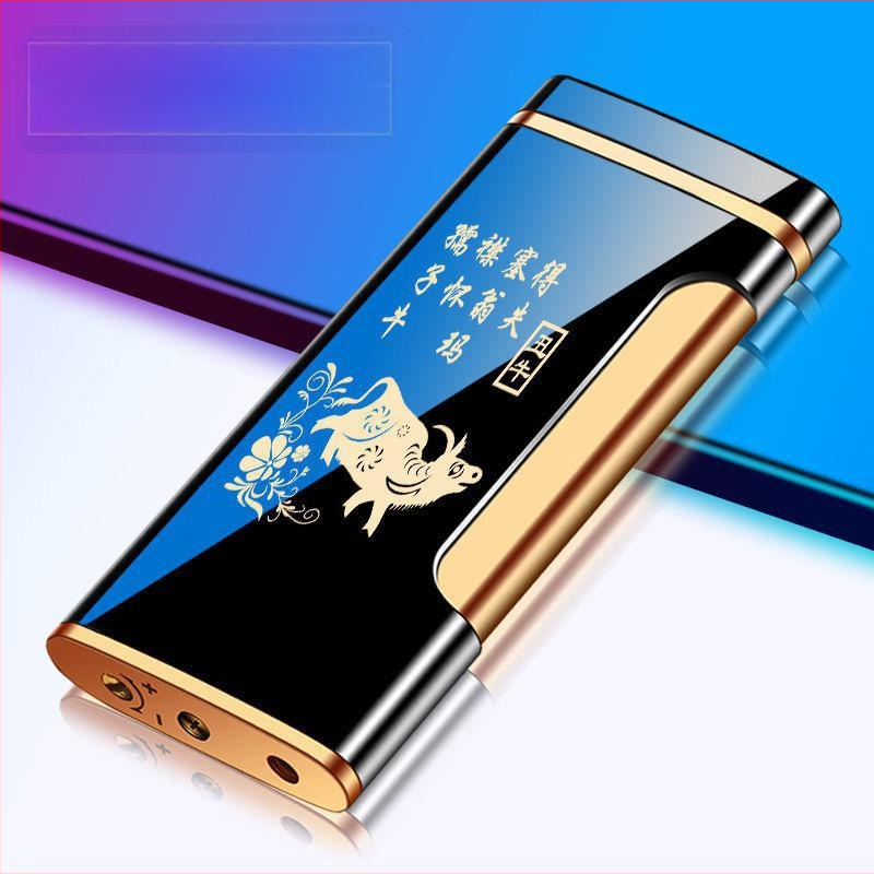 Desayama Zodiak Ultra tenký kovový zapaľovač, vetru odolný, s vlastným gravírovaním