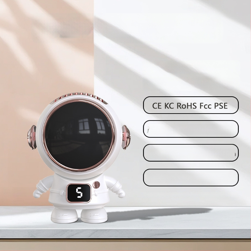 Nákrčný mini ventilátor s vlastným logom a kresleným dizajnom, USB nabíjanie, 5V 4.5W, 5 rýchlostí, zabudovaná batéria 800–1000 mAh