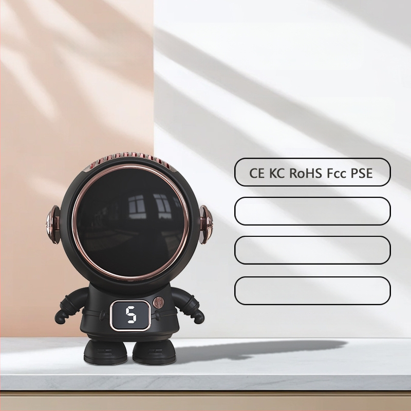 Nákrčný mini ventilátor s vlastným logom a kresleným dizajnom, USB nabíjanie, 5V 4.5W, 5 rýchlostí, zabudovaná batéria 800–1000 mAh