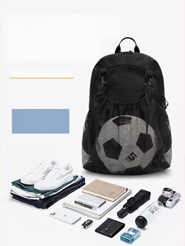 Športový batoh s oddeleným priehradkou na topánky, nepremokavý, veľká kapacita, úložný priestor na loptičky, Oxford látka