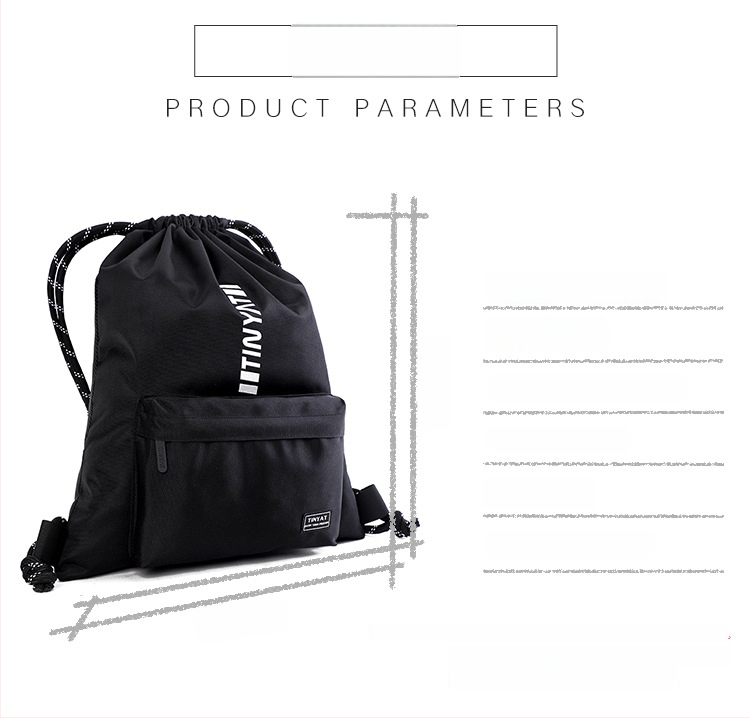 Basketbalový batoh so šnúrkou – polyester, model T118, značka TINYAT/Tianyi, tlač loga