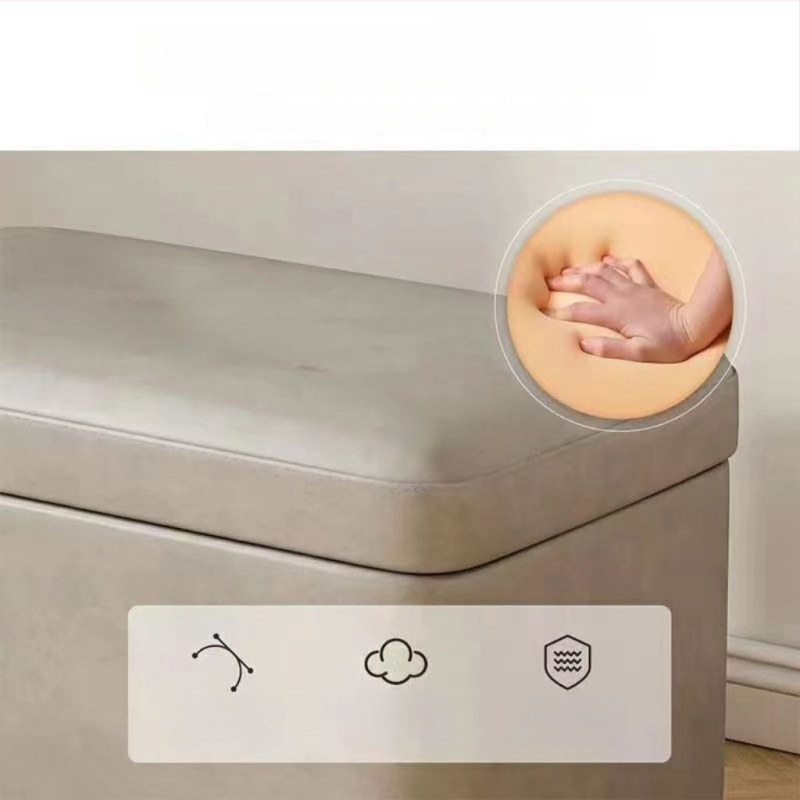 Úložný stolič na topánky, kožený povrch, obdĺžnikový tvar, konštrukcia z fiberboardu, nosnosť 150 kg, kapacita 12 L